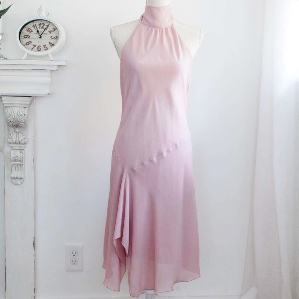 Bisou Bisou pink halter dress